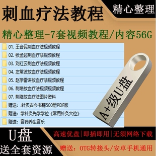 刺血针灸视频教程合集零基础自学刺血疗法针灸中医针灸全套优盘