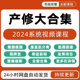 腹直肌修复课程脏器脱垂假胯宽骨盆前倾腰痛缓解耻骨闭合视频教程
