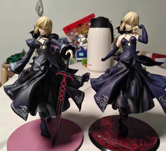 黑礼服saber手办 塞巴美少女二次元动漫可换姿势模型卑王Fate摆件