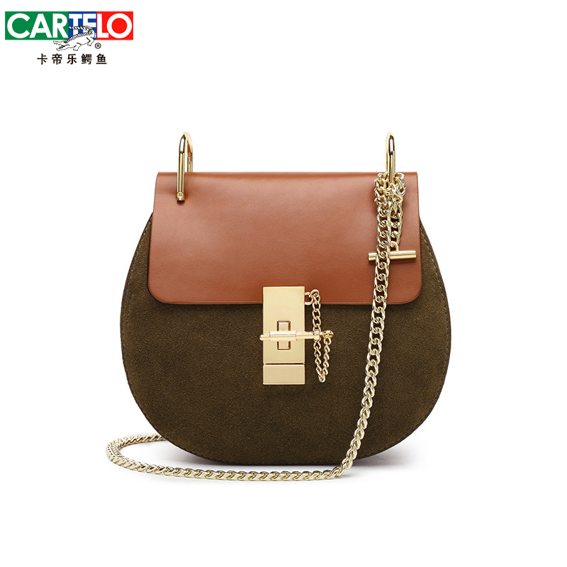 Cartelo 2019 new pattern genuine leather Female bag chain Piggy Small round fashion Versatile One shoulder Inclined shoulder bagin the Leather/Lady bags/Men's bag, Ms. bags  category - from Buy2taobao.com to provide professional Taobao agent buy service