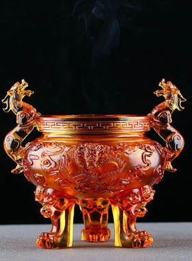 琉璃鼎桌面摆件高端礼品