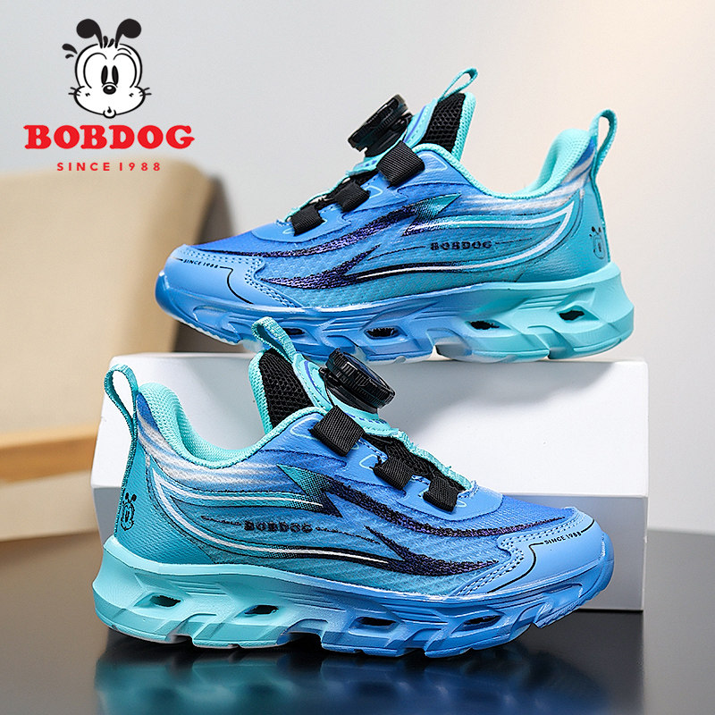 巴布豆男童鞋子2026春秋季儿童运动鞋透气网面轻便网鞋男孩跑步鞋