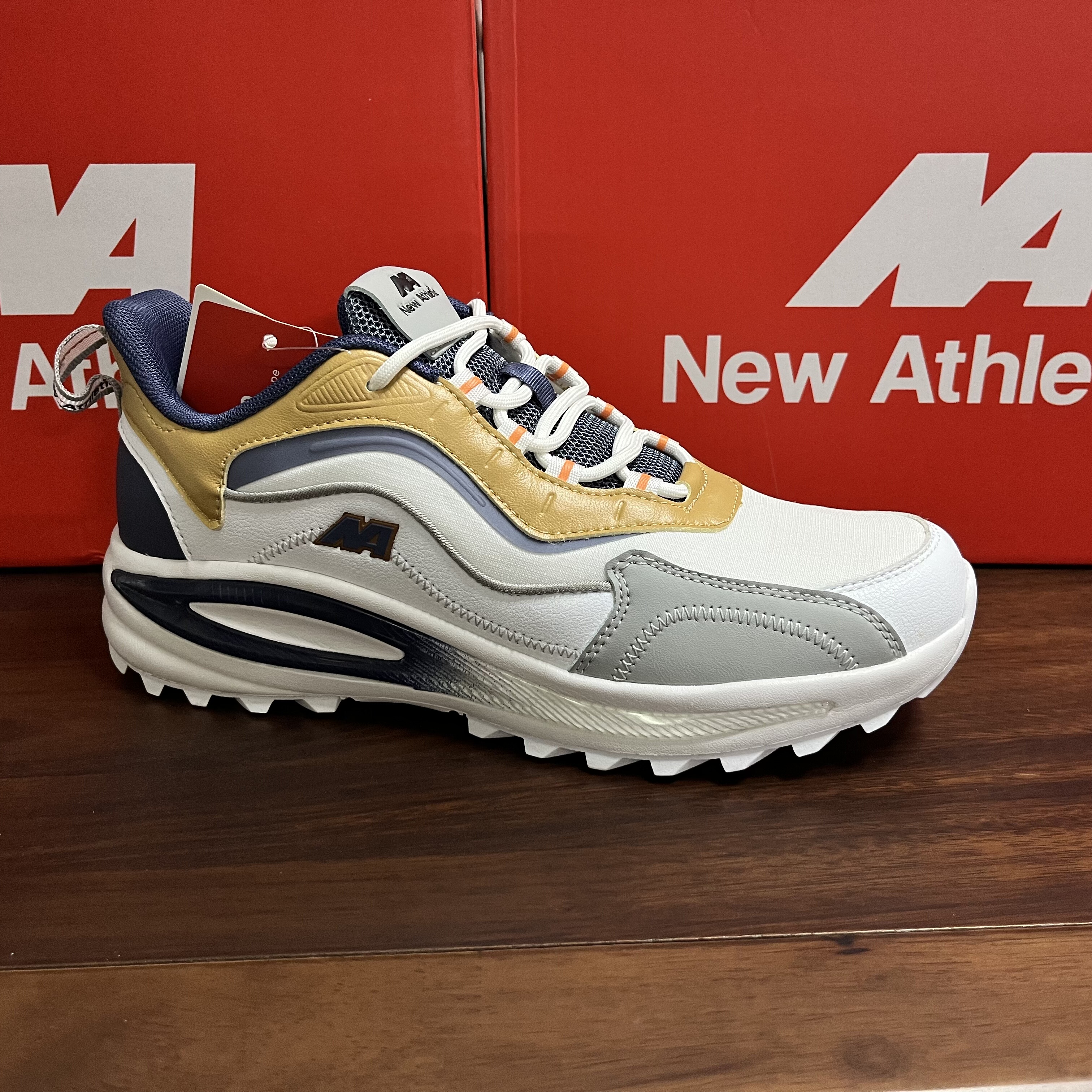 实体款 春秋新款N字鞋男士双网面运动鞋休闲旅游鞋防滑底男鞋