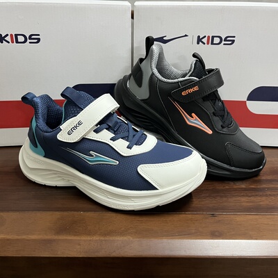 EK童鞋 男中大童防水皮面跑鞋儿童运动鞋跑步鞋减震防滑耐磨男童