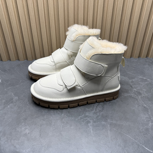 真皮羊毛口雪地靴女魔术贴保暖防滑厚底棉靴 新款 撤柜断码 2025冬季