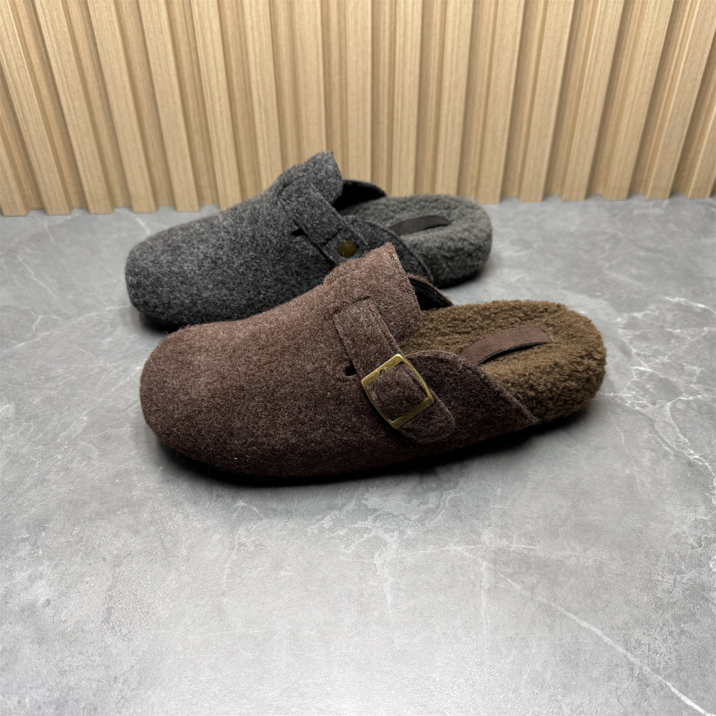 撤柜断码2025冬季新款毛绒勃肯鞋包头半拖外穿保暖搭扣呢子毛毛鞋,女鞋,勃肯鞋/软木鞋,淘宝优惠券,粉丝福利购,淘宝优惠卷