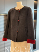 时尚 上衣气质中老年呢子大衣短 新款 休闲妈妈装 毛呢外套女高贵秋装