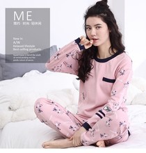 两件套春秋季 可爱甜美100%全棉家 韩版 包邮 新品 女士睡衣秋纯棉长袖