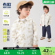 纯棉儿童春装 童装 衬衣外套 女童休闲百搭春秋新款 右欧男童小熊衬衫