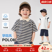 POLO衫 儿童宝宝小童上衣半袖 T恤夏装 右欧男童短袖 夏款 童装 夏季