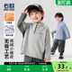 童装 右欧男女童半高领打底衫 新款 T恤撞色春秋季 卫衣 时髦儿童长袖