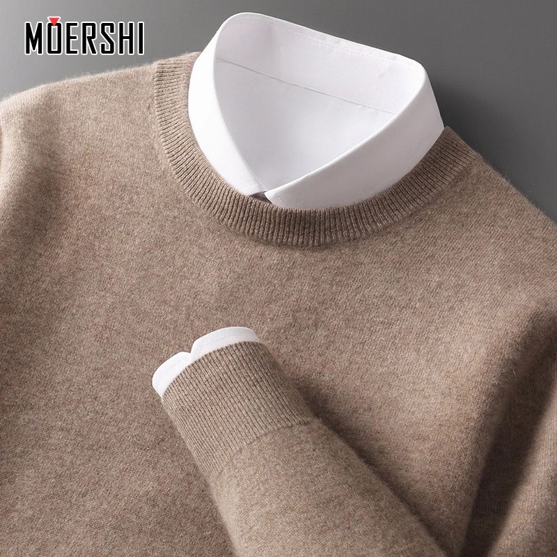 羊毛衫男士秋冬圆领羊绒衫基础