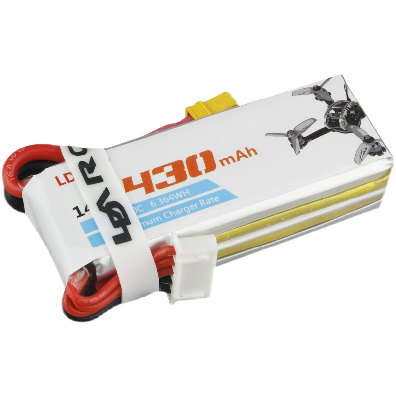 LDARC 4S 14.8V 430mah 80C 2寸穿越机锂电池 ET85