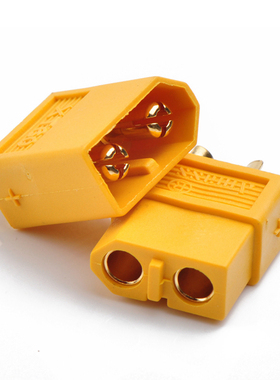 XT60插头 新一代模型插头(黄色一对) T插头替代品 防火阻燃材料