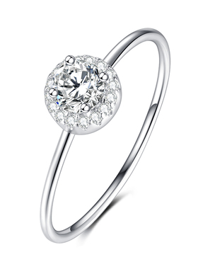 50分鸽子蛋戒指轻奢女四爪仿真