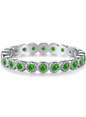 戴之梦女925纯银5A钻戒指不掉色