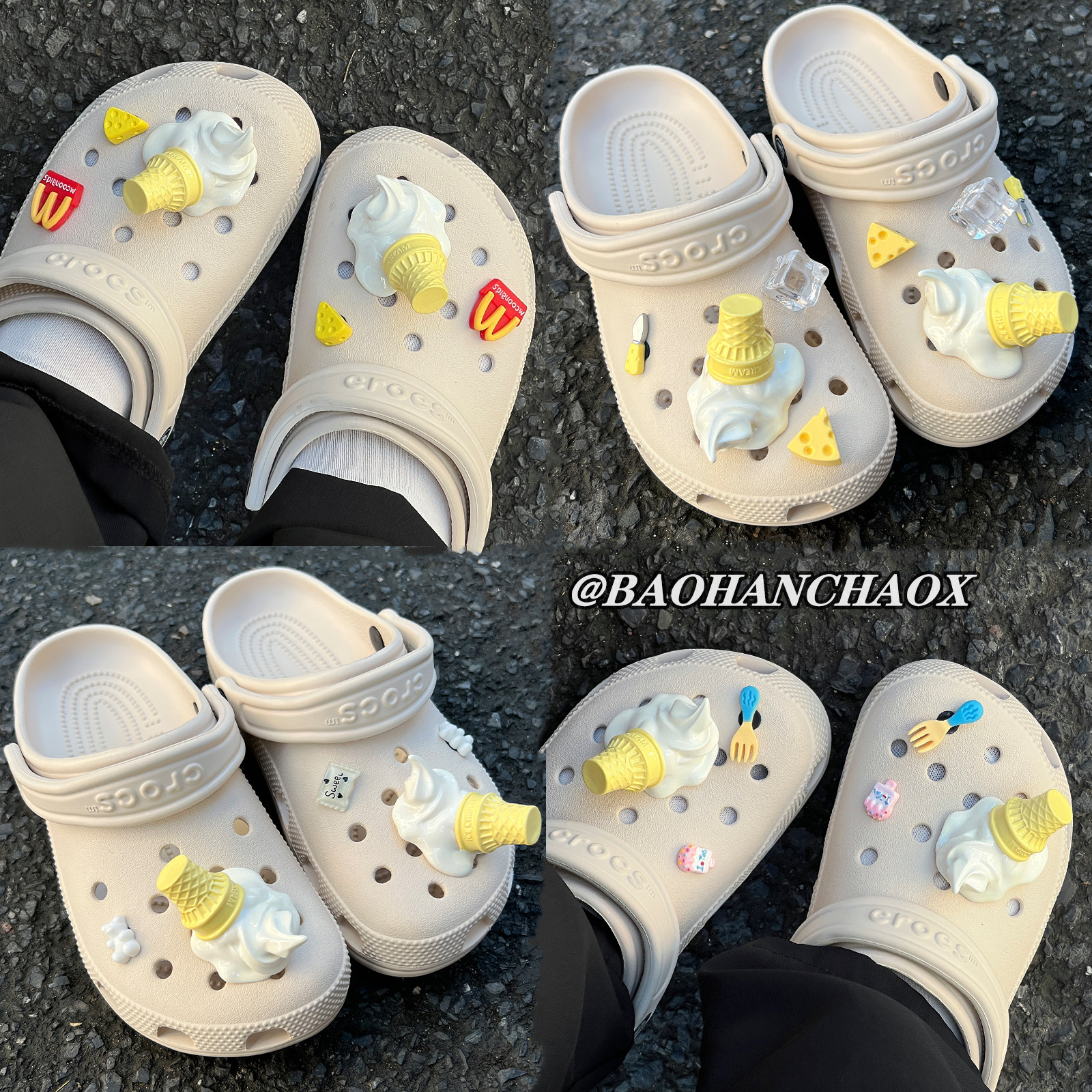 掉落冰淇淋洞洞鞋配饰可爱甜筒鞋扣crocs智必星装饰扣鞋花diy卡扣,服饰配件/皮带/帽子/围巾,鞋扣,淘宝优惠券,粉丝福利购,淘宝优惠卷