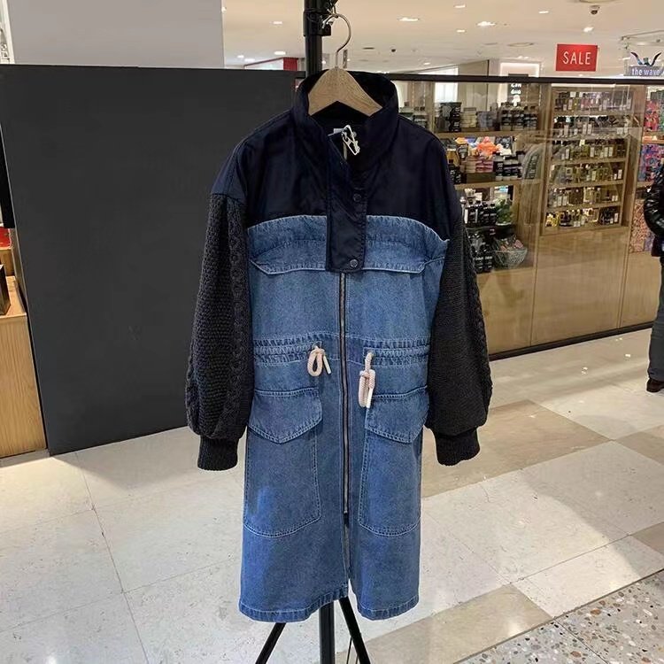 中长款牛仔夹克外套百家好