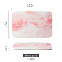 Creative ceramic marble flat cutting board, high-temperature resistant cutting board, household fruit tray, Nordic-style cutting board thumbnail 2