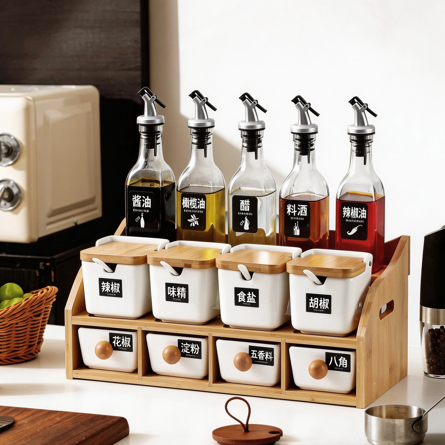 调料盒家用厨房用品调料瓶罐调料组合套装创意油壶盐味精油盐罐子