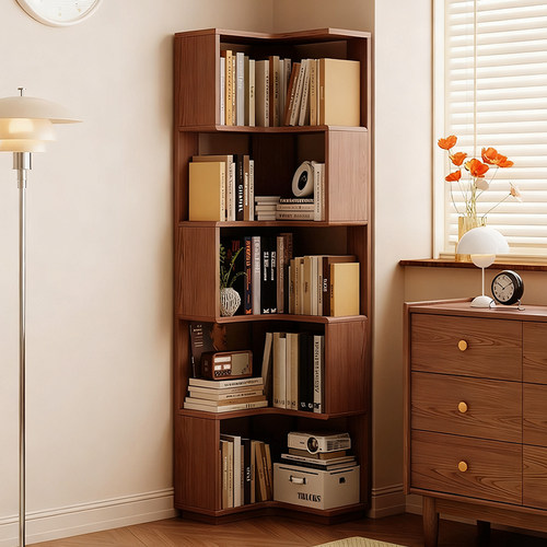 送货上门包安装*进口橡胶木书架