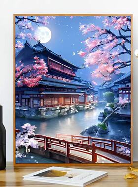 Cool25宫殿DIY数字油画丙烯画填色手绘深圳