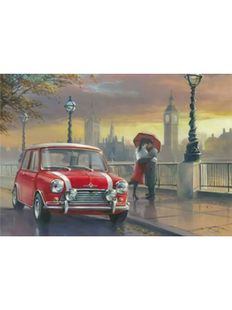 迷你库珀 2数字油画DIY填充汽车手工画挂画填色手绘高级感