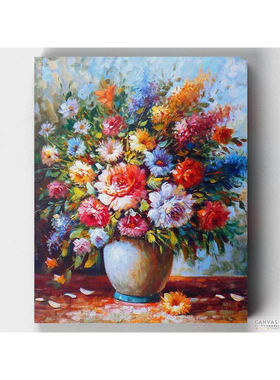 春天的花朵数字油画深圳发货