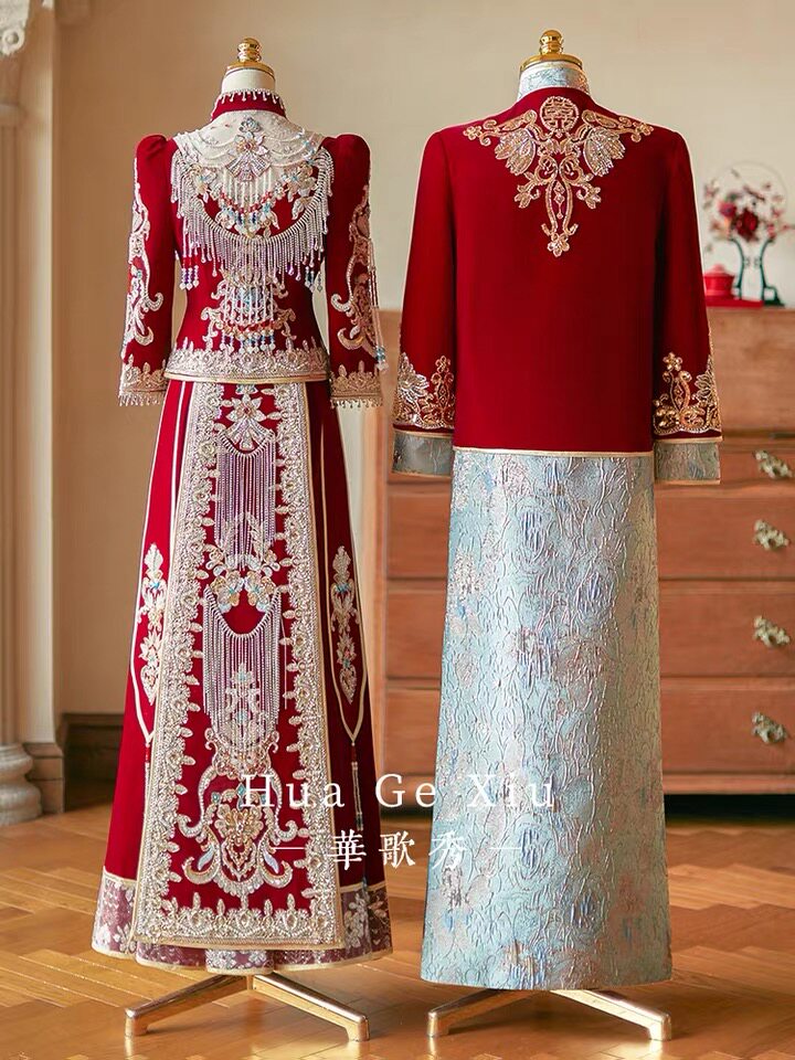 秀禾服女式红色2026新款中式订婚结婚小个子婚服