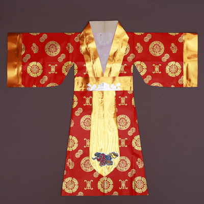 财神长袍仙家纸衣服定制仙衣