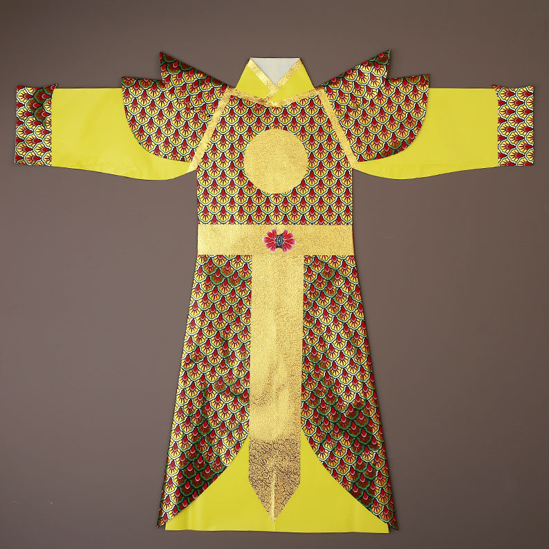 女款纸战袍全身铠甲女将战衣战服武士服凤袍仙袍纸衣服盔甲款手工