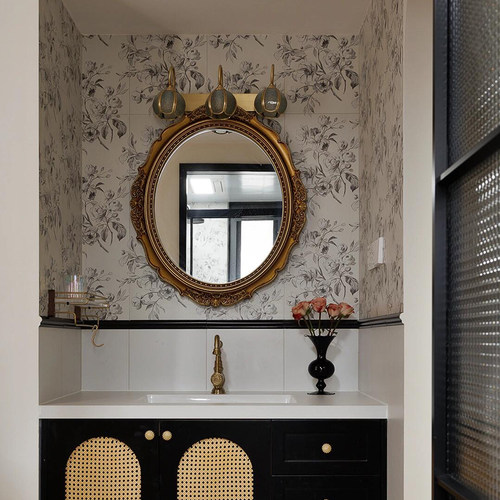 法式复古椭圆化妆镜子