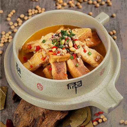 创意石磨豆腐盘子中式复古造型小磨豆花餐具特色饭店农家乐汤盘
