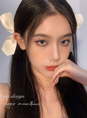 Jisoo金智秀同款定制黑白色蝴蝶结发夹blackpink复古网红头饰发饰