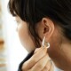 日本日系 耳环耳扣 简约线条 同款 高级个性