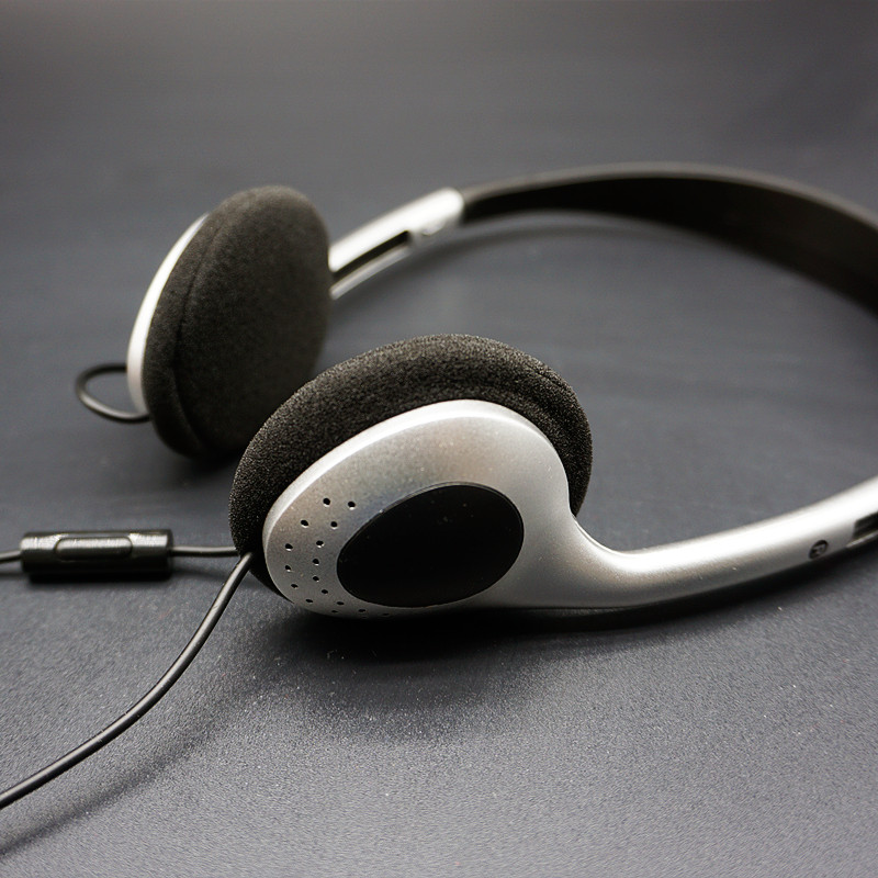 出口订单网红拍照经典复古头戴式hifi银色耳机通用小头戴现代配饰