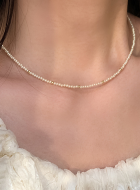 米粒珍珠女高级感项链