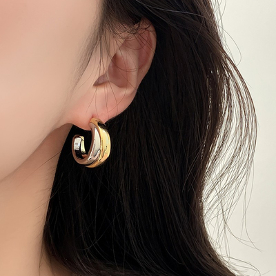ins冷淡风金属女高级感耳环
