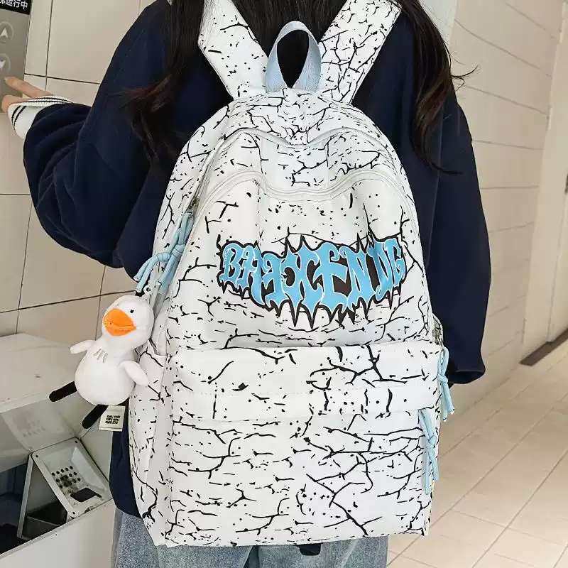 欧美时尚大容量学生书包笔记本平板电脑防水旅行双肩背包男女