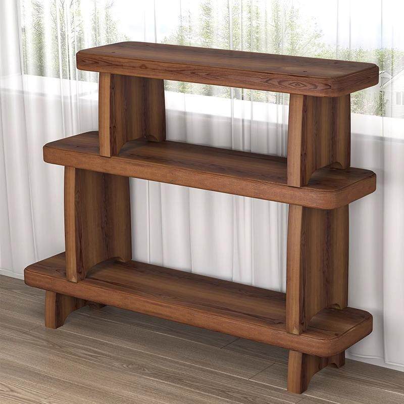 花架置物架客厅落地式阳台花架庭院室外展示架实木盆栽架