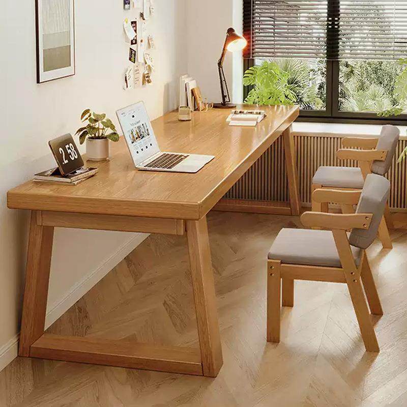 双人书桌学生家用电脑桌实木腿学习桌子简易办公桌长条桌大工作台,住宅家具,电脑桌,淘宝优惠券,粉丝福利购,淘宝优惠卷