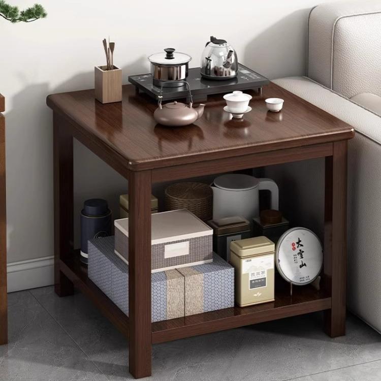 茶几客厅家用沙发边几边柜新中式小桌子收纳架中式方桌简易小茶桌
