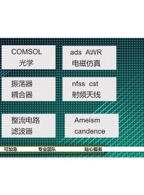 代做hfss天线ADS/CST/zemax光学Comsol/fdtd/Amesim/feko仿真射频