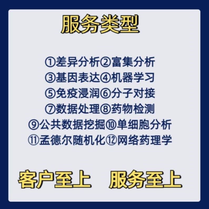 生信分析生物转录组服务2-8geo数据挖掘单细胞测序分析网络药理
