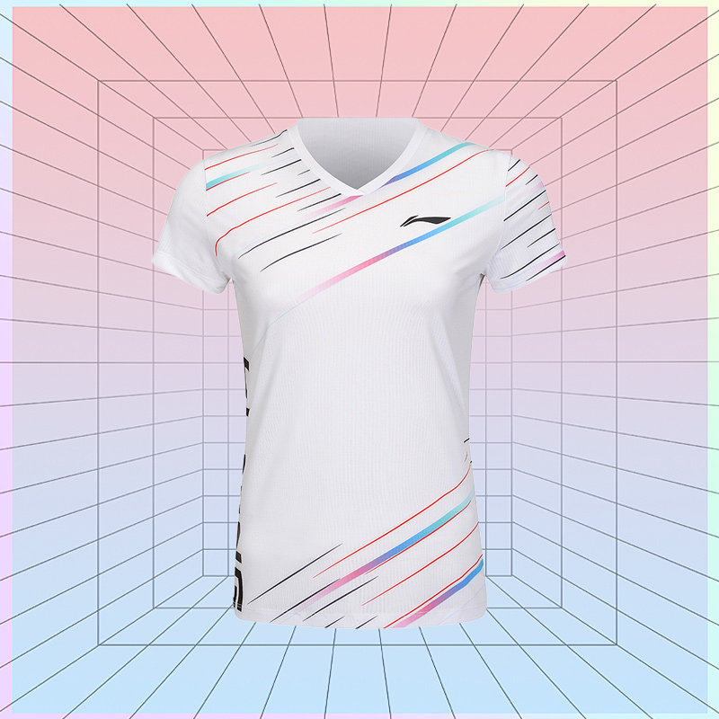 李宁羽毛球服俱乐部系列上衣夏季女款速干时尚透气舒适AAYV050