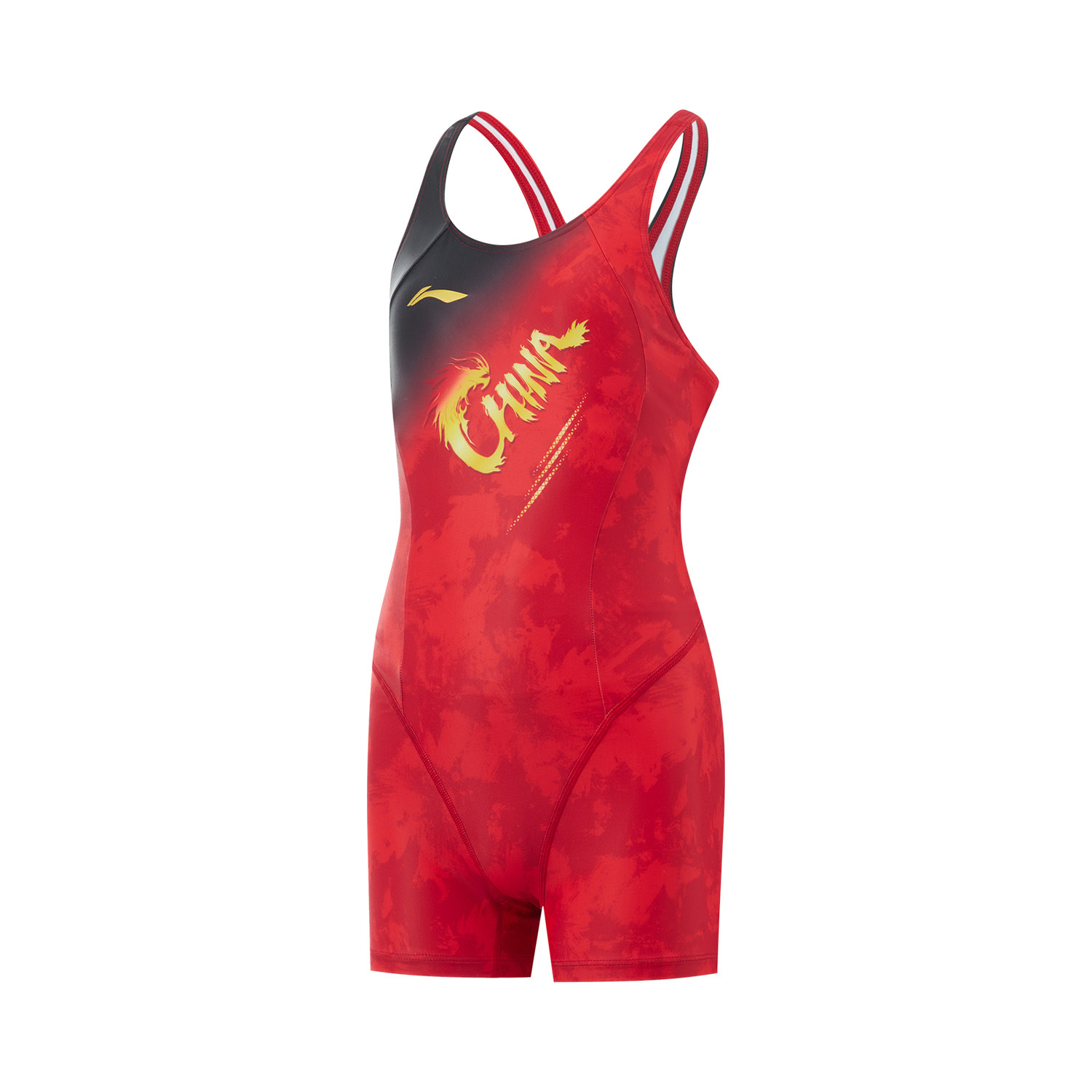 李宁泳衣女专业连体防晒游泳衣休闲训练遮肚显瘦游泳装YSLU024