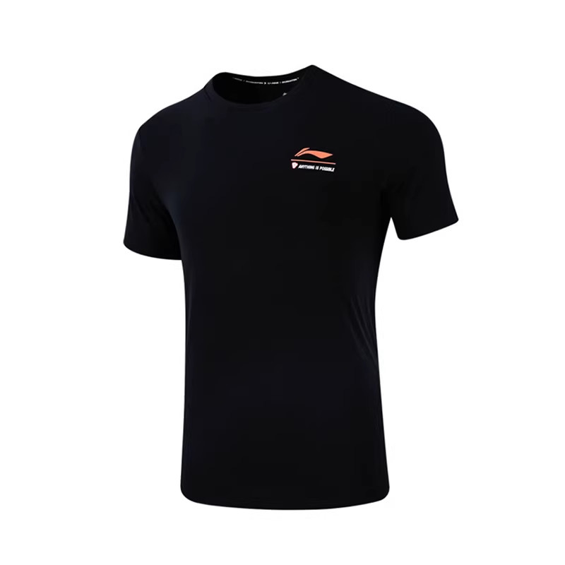 中国李宁新款羽毛球服运动短袖男女同款文化衫速干T恤AHST353