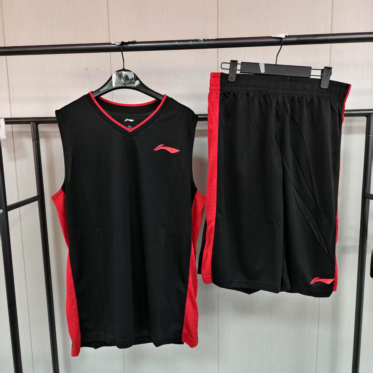 《购买前看详情B品》李宁男子篮球运动套装舒适宽松服AATM043