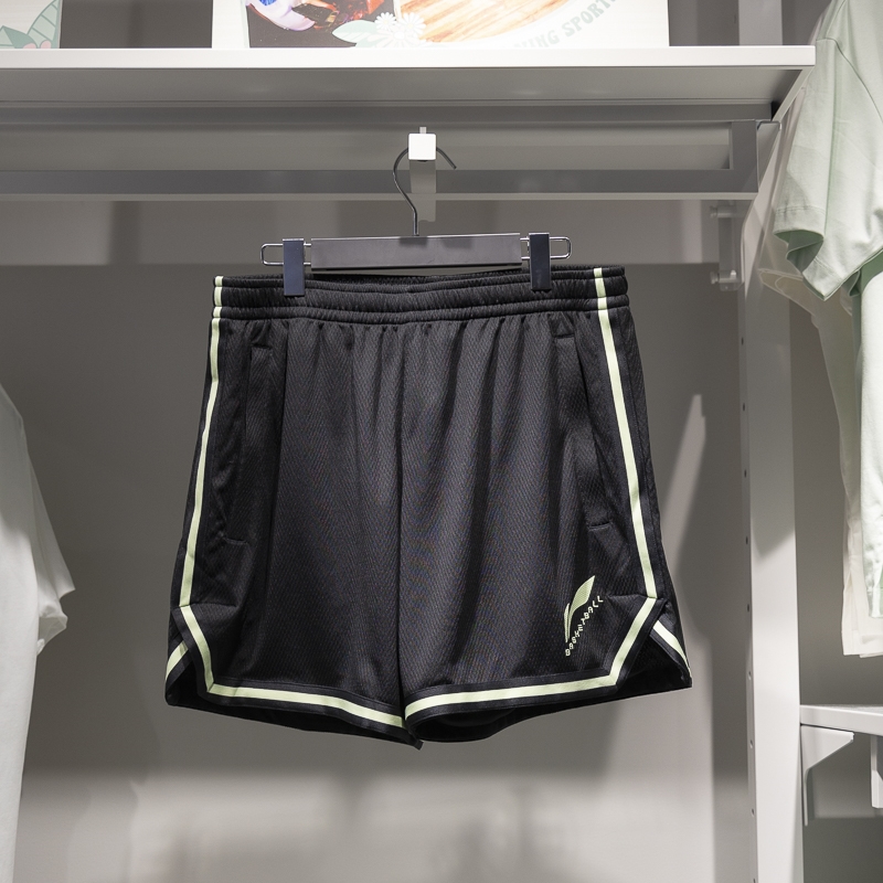 李宁短裤男士2024秋季新款篮球系列速干透气比赛运动裤AAPU029
