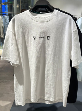 WLJZWFJTUR男装2025夏季时尚潮流休闲百搭图案短袖T恤UMV432025